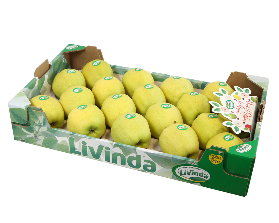 Caja de Manzanas DE 18 UNIDADES Variedad GOLDEN DELICIUS de Soria 4,5Kg aprox.