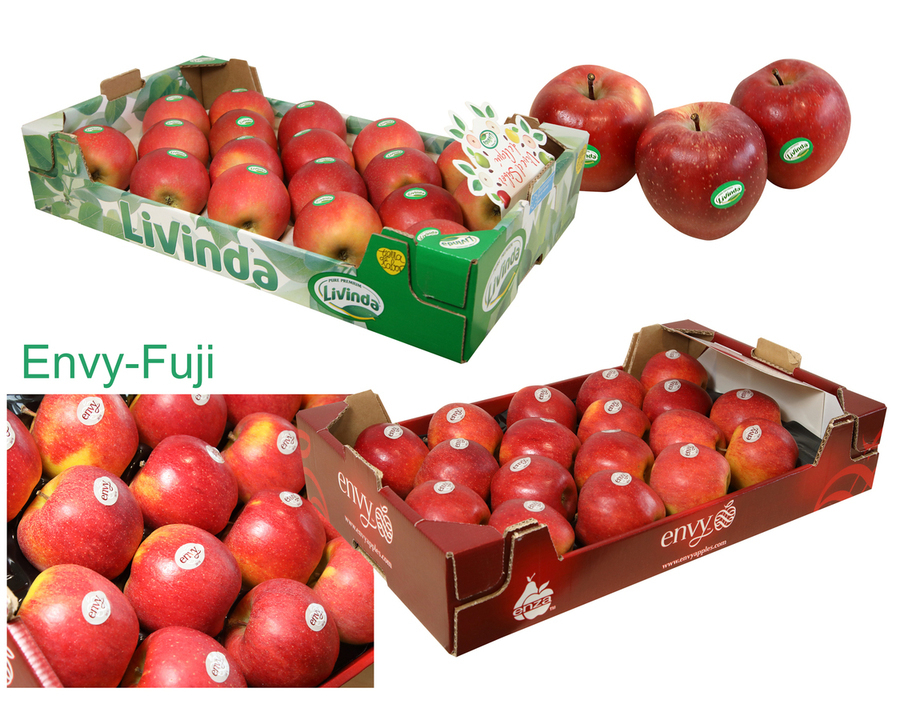 2 Cajas de 18 uds. variedades ENVY y FUJI. Peso aprox. 9 kg