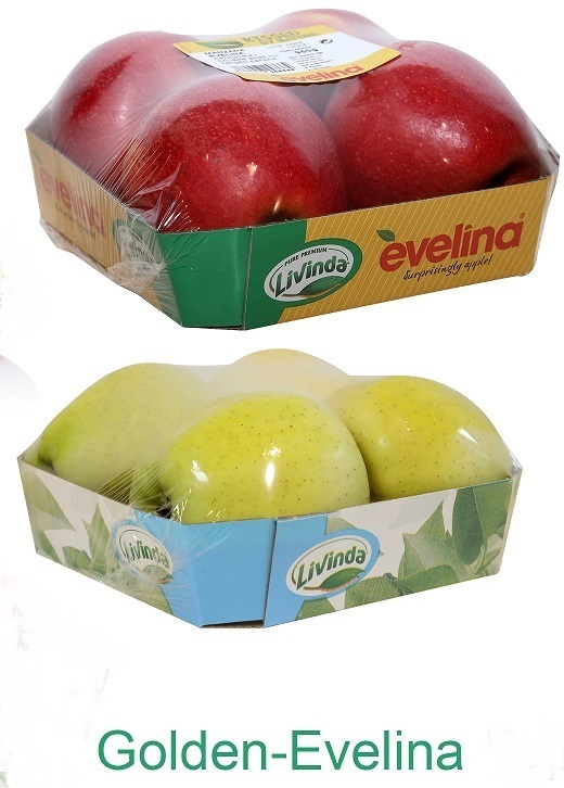 2 Barquetas de 4 uds. Variedades EVELINA y GOLDEN DELICIUS.Peso aprox.1,2kg cada barqueta