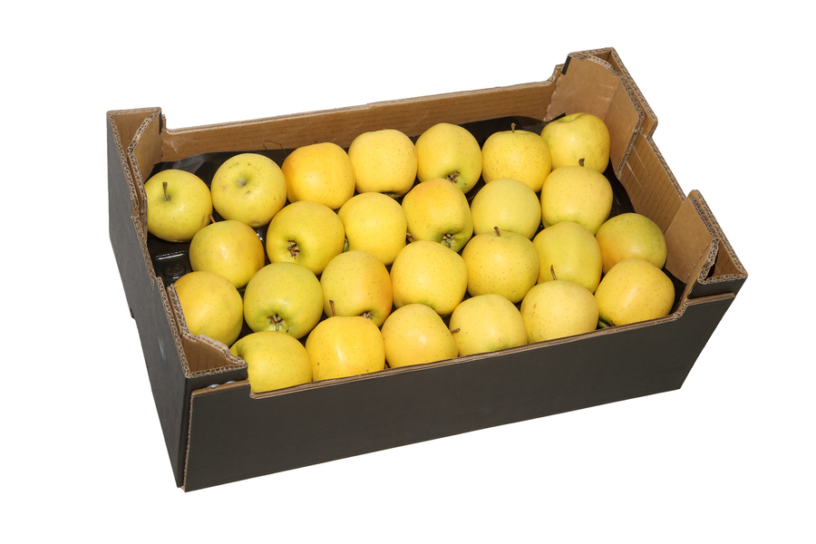 Caja de Manzana Golden Delicius pequeÃ±a dulce 7 kg